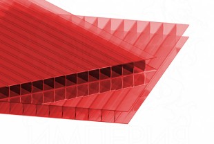 Сотовый поликарбонат IRROX толщина 10 мм, красный