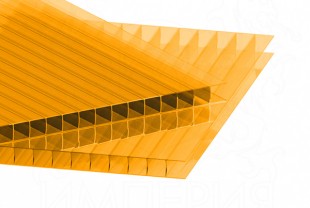 Сотовый поликарбонат IRROX толщина 8 мм, оранжевый